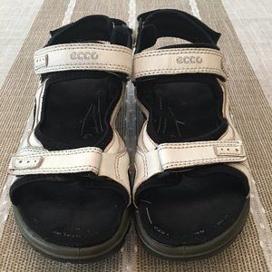 Ecco Yucatan Sandals - White Leather/Black Sz 39
